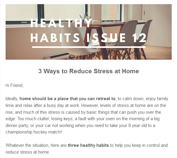 Healthy Habits Newsletter