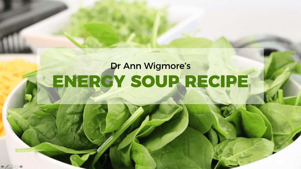 Dr Ann Wigmore's Energy Soup Recipe