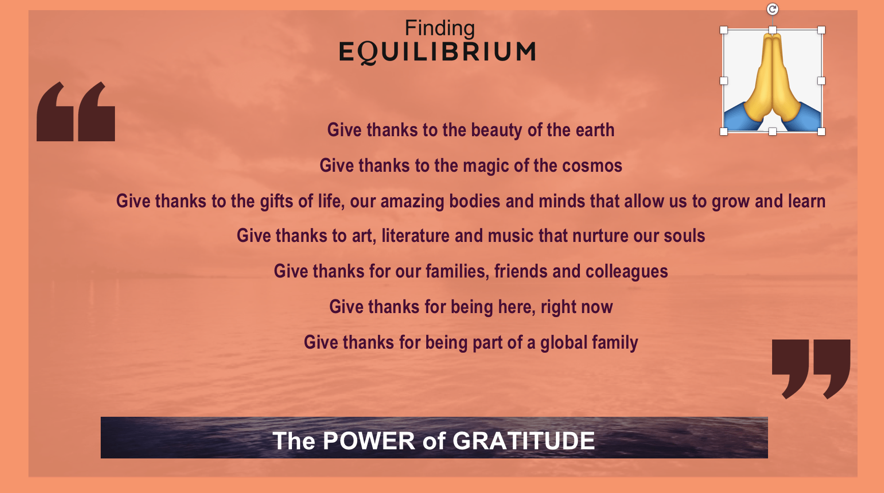 The power of gratitude
